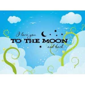  I Love You To The Moon Vinyl Wall Decal