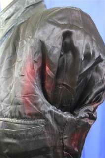 Vtg Californian Mens Size 40 Long Black Leather Blazer Style Jacket 