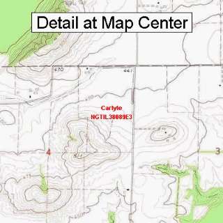   Topographic Quadrangle Map   Carlyle, Illinois (Folded/Waterproof