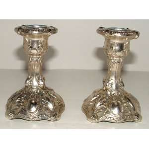  Vintage Silver Plate Candlestick Holders 