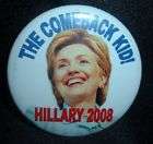 Hillary Clinton campaign button pin 2008 Horse People  