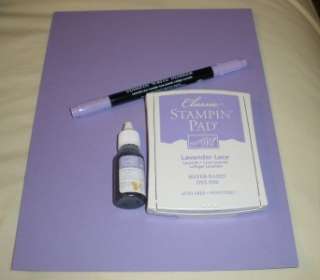 Stampin Up Paper Classic Ink Pad Marker & Refill LAVENDER LACE  