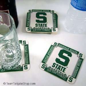   State University Spartans Drink Coasters, Set of 8: Kitchen & Dining