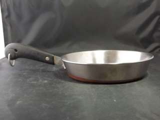 Revere Ware Stainless Steel Copper Clad Bottom Fry Pan Black Plastic 