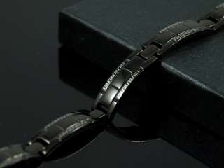 B381 Black Stainless Steel Mens Cool Fashion Bracelet  
