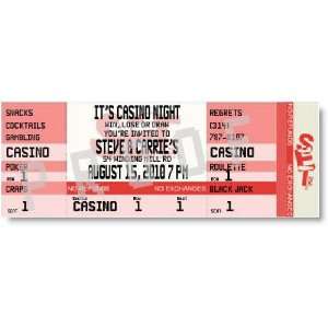  Red Casino Night Ticket Invitations Health & Personal 