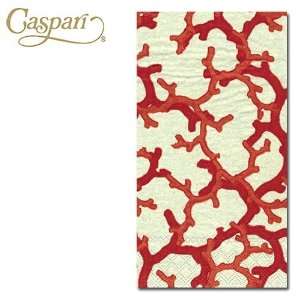  Caspari Paper Napkins 5340G Coral II Guest Napkins 