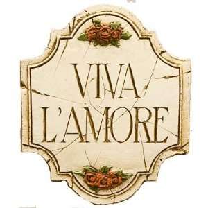  Italian plaque, Long Live Love wall plaque: Home & Kitchen