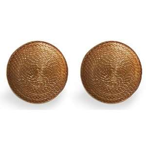   Gold plated filigree button earrings, Starlit Sun (large) Jewelry