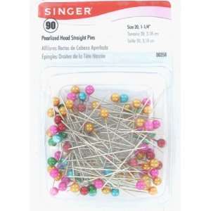  Singer Pearlized Head Straight Pins, 90 Count: Arts 