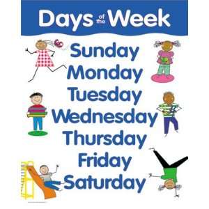  Days Of The Week Small Chart Toys & Games
