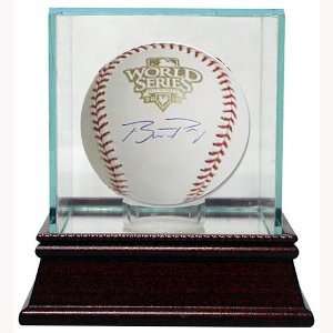  Buster Posey Signed Baseball   2010 World Series w Glass 