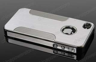   Aluminum Chrome Hard Case Cover F iPhone AT&T Verizon Sprint 4S 4 S