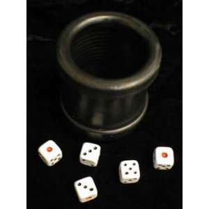 com Dice Cup with Dice   Perfect for Stacking or Any Other Dice Games 