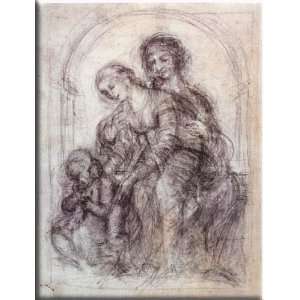  Design for St Anne 23x30 Streched Canvas Art by Da Vinci 