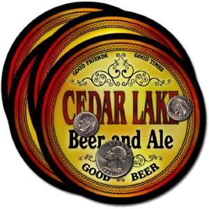 Cedar Lake , WI Beer & Ale Coasters   4pk