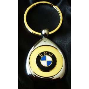   BMW Two Tone Gold & Silver Key ChainFree Engraving 
