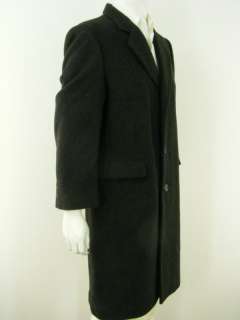 womens cashmere wool coat overcoat Maitland England charcoal gray L 