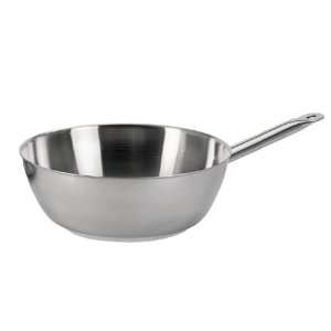  World Cuisine Stainless Steel Splayed Saute Pan, 3.0 Qts 