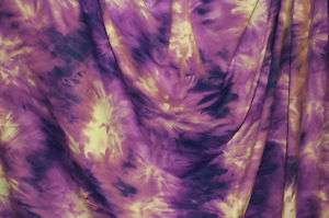 Poly Spandex Jersey Knit Dress Fabric Purple Tye Dye Print 60 Fabric 