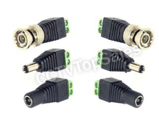 Pair COAX CAT5 BNC Video and Power Balun Transceiver  