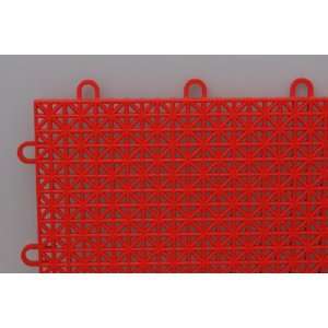 Red MotorMat Garage Floor Tile Drain Tile. 40 Sq.Ft. Carton (40 Pcs 12 