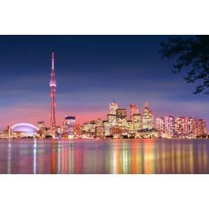  Toronto Skyline at Night Poster Print, 36x24