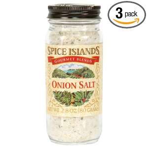 Spice Islands Onion Salt, 2.8 Ounce (Pack of 3)  Grocery 