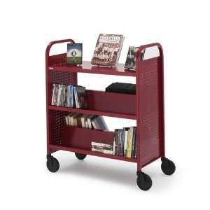  36 Voyager Double Sided Book Truck in Cardinal: Office 