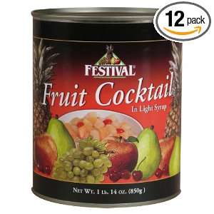 Festival Fruit Cocktail In Light Syrup, 30 Ounce (Pack of 12):  