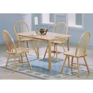   Style Solid Wood Dining Table & 4 Chairs Set: Furniture & Decor