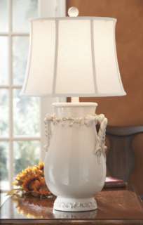 CBK Large cream urn table lamp with drum shade 21255  