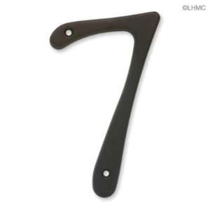  6 Inch Rustic Number 7 Flat Black House Number