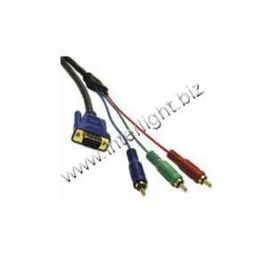   HD15M TO (3) RCA HDTV CABLE   CABLES/WIRING/CONNECTORS Electronics
