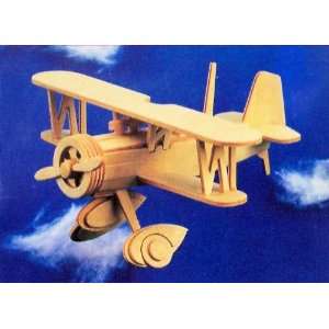  ABC Products   Primitive Plane ~ Wooden 3 D Aircraft 