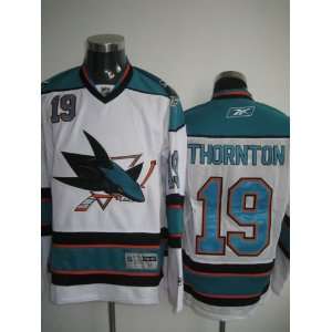 Joe Thornton #19 White NHL San Jose Sharks Hockey Jersey Sz52:  