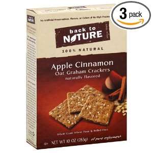 Back To Nature Graham Cracker, Apple Cinnamon, 10 Ounce (Pack of 3)