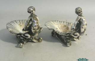   Of Russian Silver Open Figural Cherubs Salt Cellars Ca 1900  