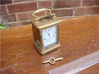   Vintage Old Little Elliot & Son Brass Body French Carriage Clock