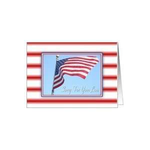  Sorry For Your Loss Military American Flag Patriotic, Card 