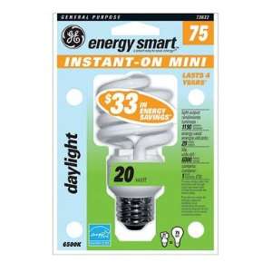    GE 73632 20 Watt 1190 Lumen T2 CFL Bulb, Daylight