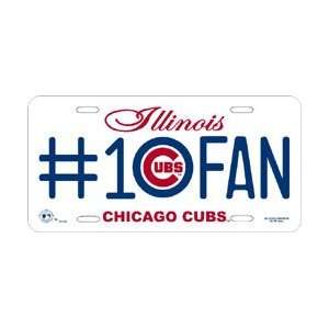  Chicago Cubs MLB #1 Fan License Plate Tag by Rico 