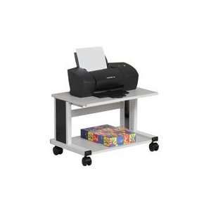  SMEAD Mobile Office Machine Stand with 2 Shelves, Gray 
