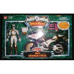 Power Rangers Wild Force White Savage Cycle Toys & Games