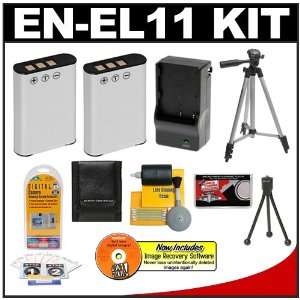  (2) CTA EN EL11 Rechargeable Li ion Batteries + Mini 