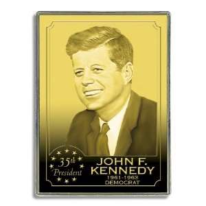  22kt Gold President John F. Kennedy Card: Jewelry