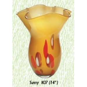 Sunny Vase Hand Blown Modern Glass Vase:  Home & Kitchen