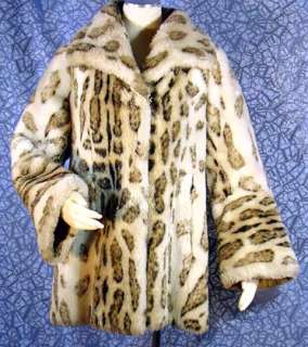 Vintage 70s RARE SNOW LEOPARD Print, Incredible FAUX FUR Coat Jacket 