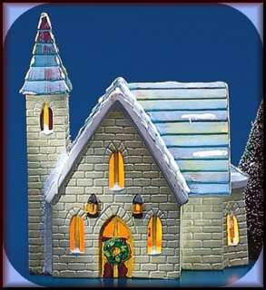 New Stone Church Dept. 56 Snow Village, Item #50830. Introduced 