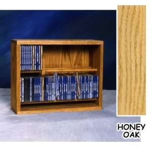 Solid Oak Spacesaver CD Dowel Cabinet Rack   Holds 84 CDs (Honey Oak 